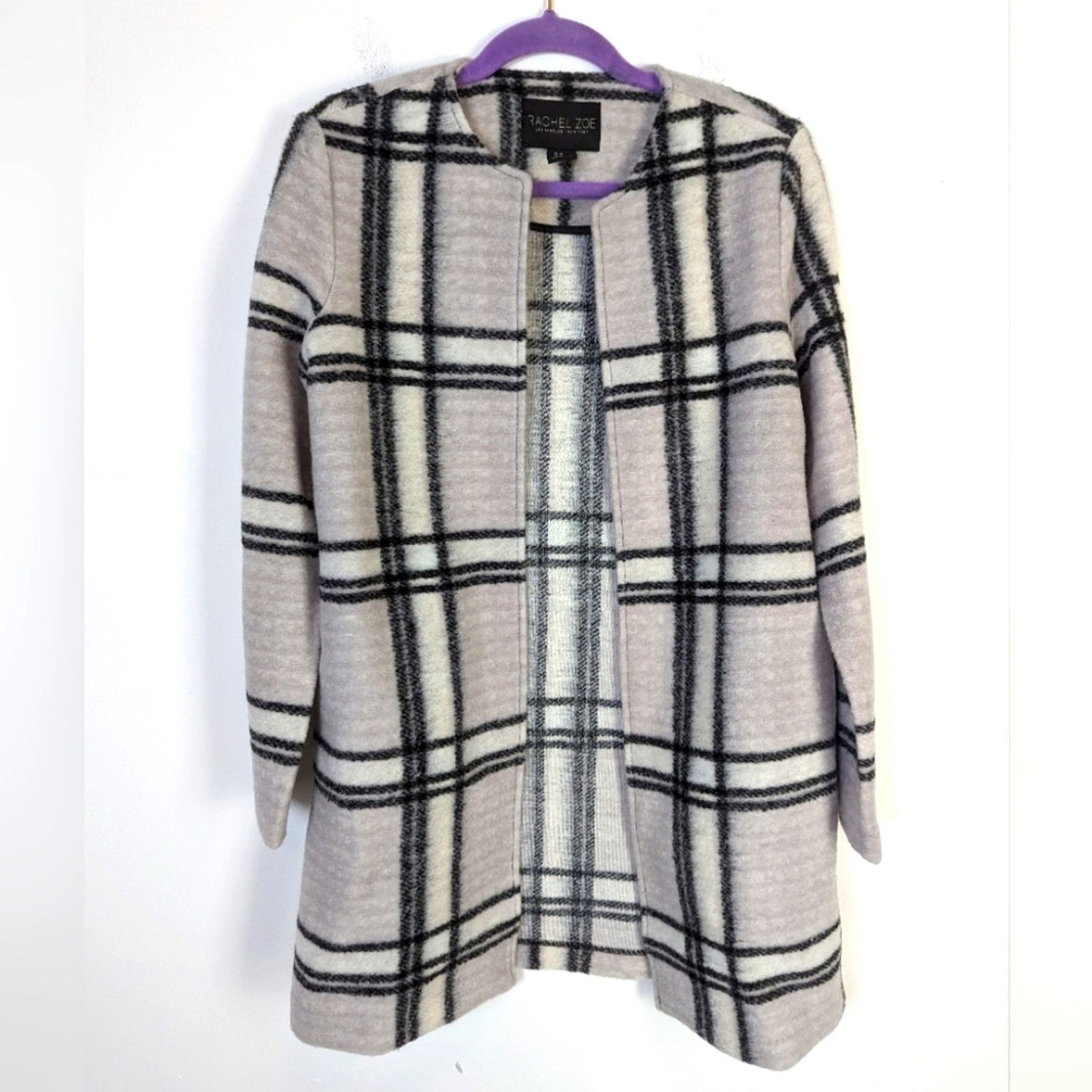 Rachel zoe plaid coat online