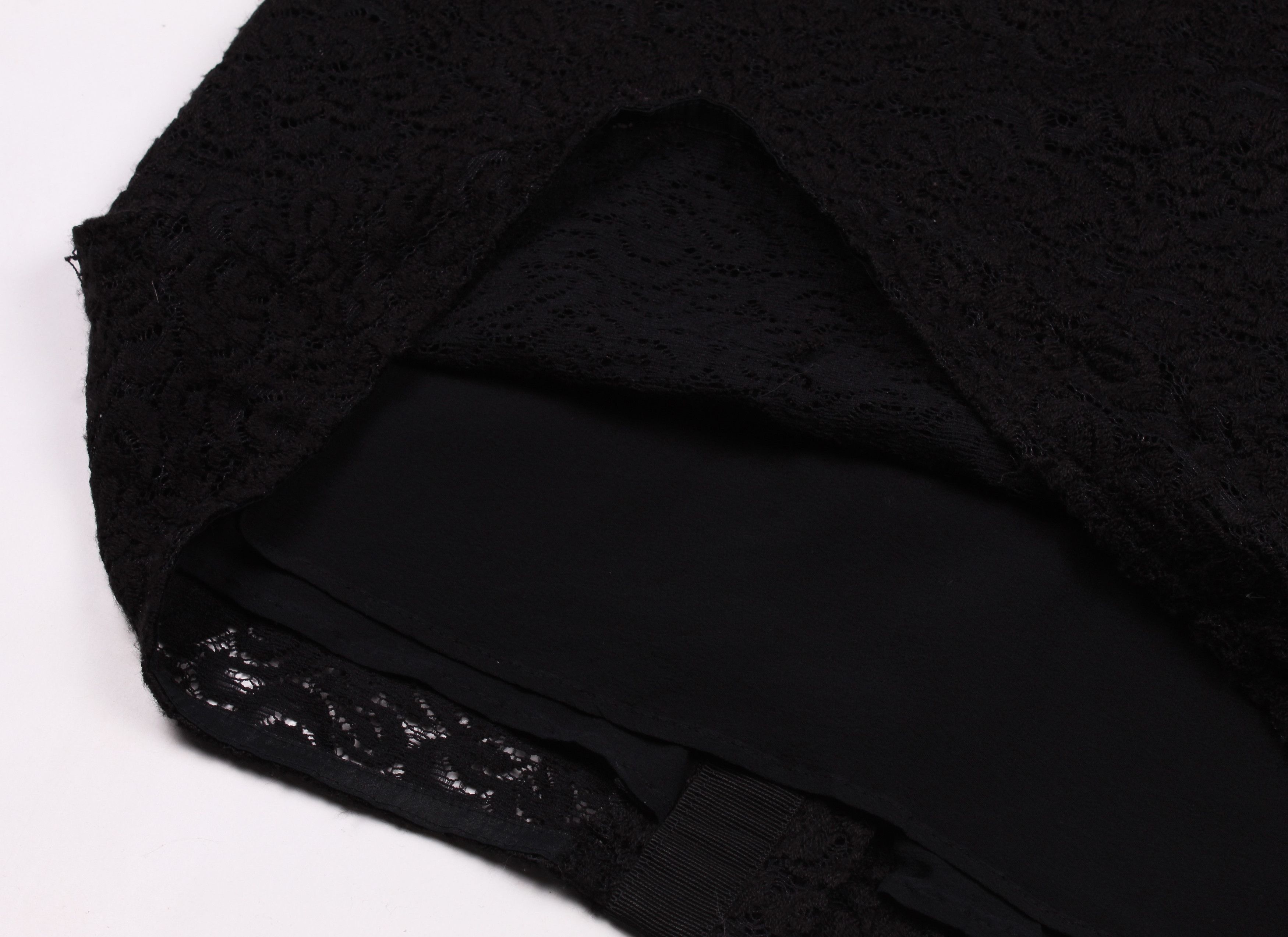Dolce & Gabbana Dolce & Gabbana Guipure Black Pencil Skirt Size 30" / US 8 / IT 44 - 4 Thumbnail