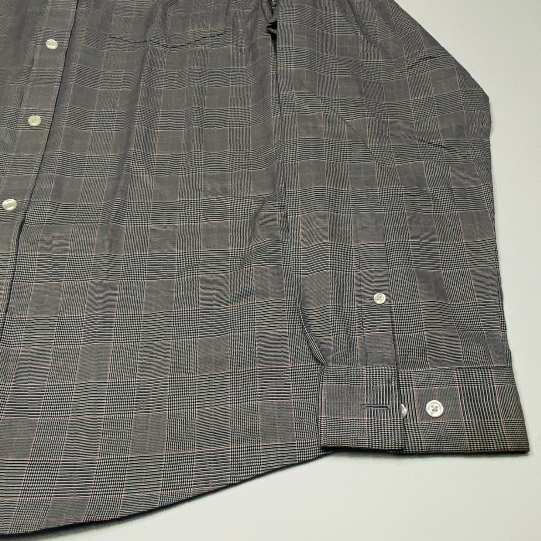 Eddie Bauer VINTAGE: No Eddie Bauer Dress Shirt Mens 2XL Check Long Sleeve Button Up Wrinkle Resistant Size 48R - 3 Thumbnail