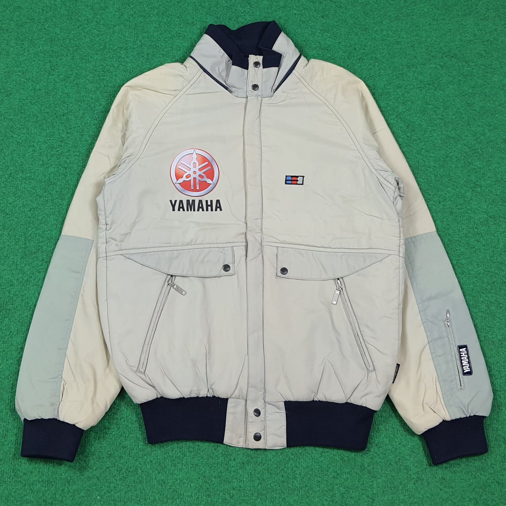 Yamaha Vintage 90s YAMAHA Racing Bomber Jacket Puffer C279N26 Size US M / EU 48-50 / 2 - 1 Thumbnail