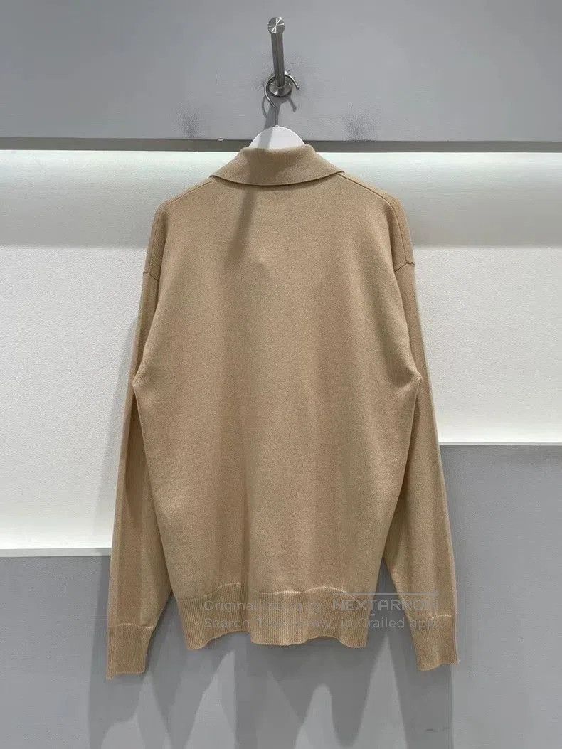 Miu Miu Miu Miu Beige Cashmere Knit Long Sleeve Polo. Size US M / EU 48-50 / 2 - 2 Thumbnail