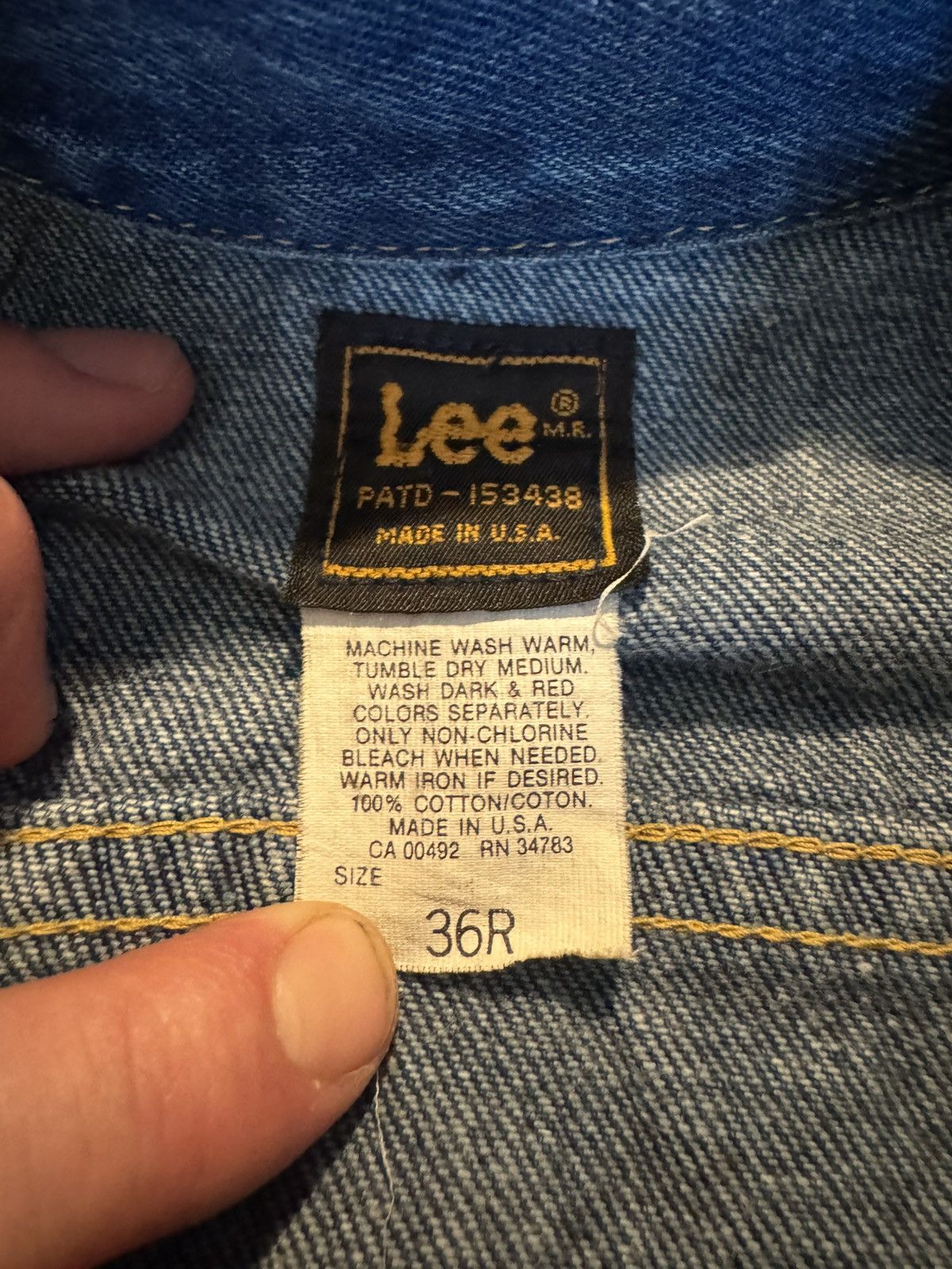 Lee × Vintage Vintage 70’s Lee Denim Trucker Graduation Jacket Size US S / EU 44-46 / 1 - 2 Thumbnail