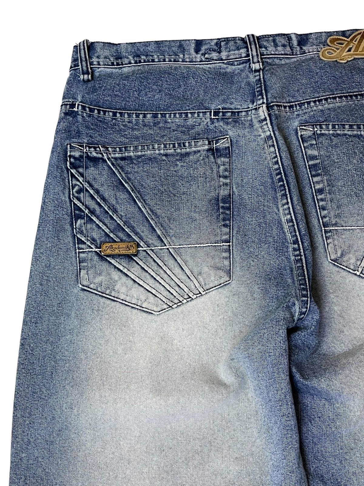 Akademiks BAGGY🔥VINTAGE AKADEMIKS MOOSY BAGGY INSPIRED JNCO JEANS Size US 35 - 8 Thumbnail
