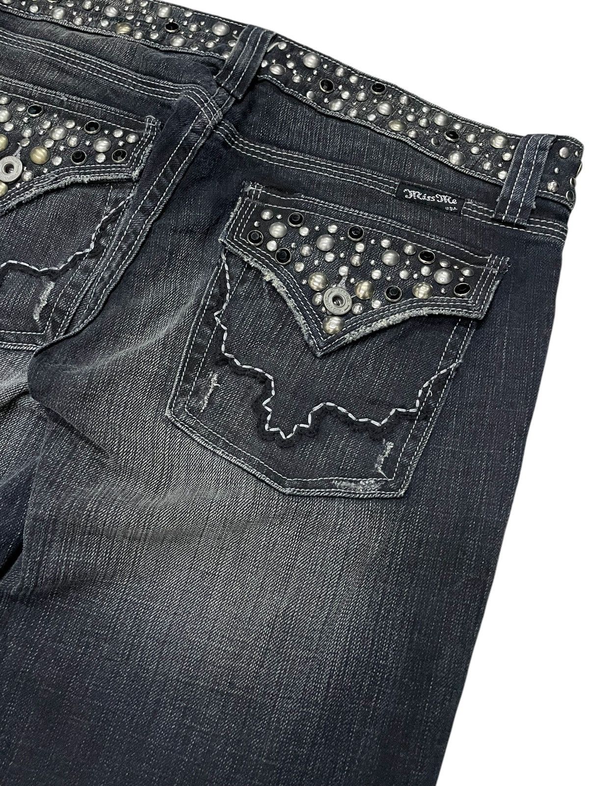 Tornado Mart Vintage Tornado Mart Style Rhinestone Studded Flare Jeans Size US 31 - 5 Thumbnail