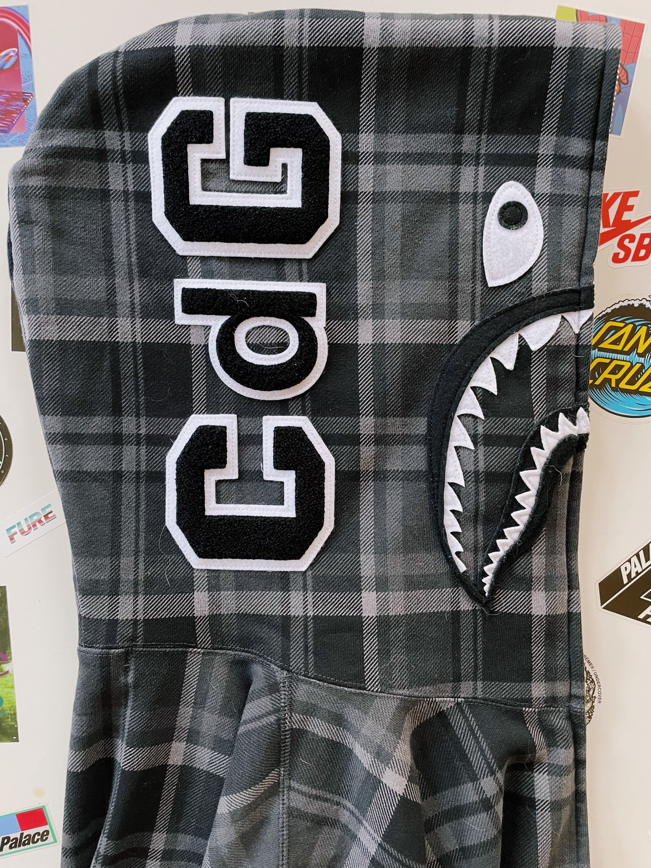 Bape × Comme des Garcons Bape X CDG Osaka Limited Plaid Shark Full zip Hoodie Size US XL / EU 56 / 4 - 3 Thumbnail