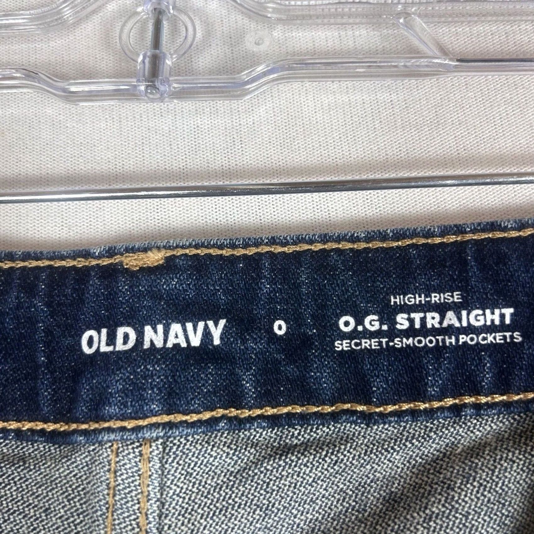 Old Navy Old Navy Jeans Womens Size 0 High Rise Straight Buttonfly Denim Black Stretch 5-Pocket Regular Mens? Size 25" / US 0 / IT 36 - 3 Thumbnail