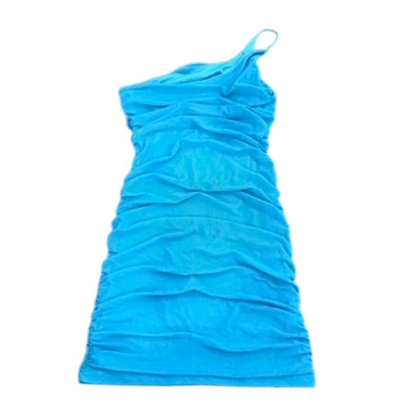 PRINCESS POLLY Princess Polly Jocasta Mini Dress in Turquoise, Size US 10 Size L / US 10 / IT 46 - 7 Thumbnail
