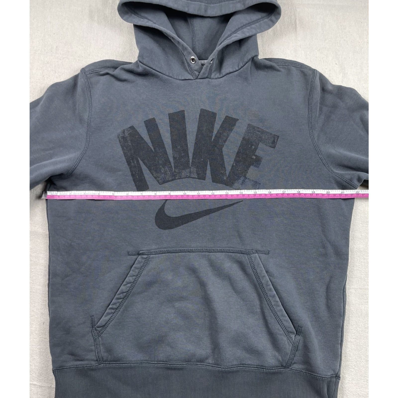 Nike Nike Hoodie Sweatshirt Center Swoosh Spell Out Gray Mens M Pullover Crew Neck Cotton Blend Gym & Training Size US M / EU 48-50 / 2 - 4 Thumbnail