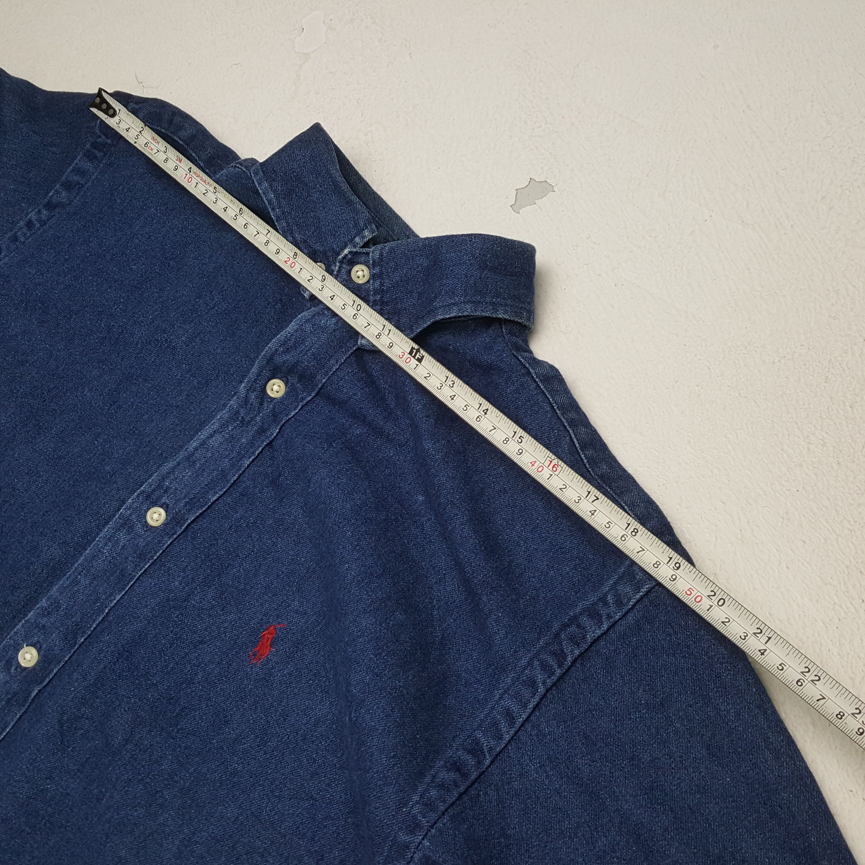Polo Ralph Lauren × Vintage POLO RALPH LAUREN Fashion Brand Small Design Denim Shirt Size US M / EU 48-50 / 2 - 4 Thumbnail