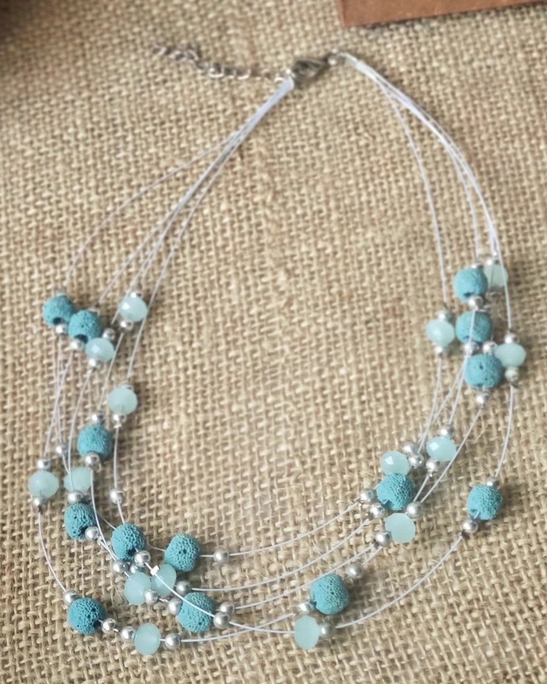 Vintage Y2K Turquoise Multi-Layer Beaded Necklace – Boho Statement Size ONE SIZE - 1 Thumbnail