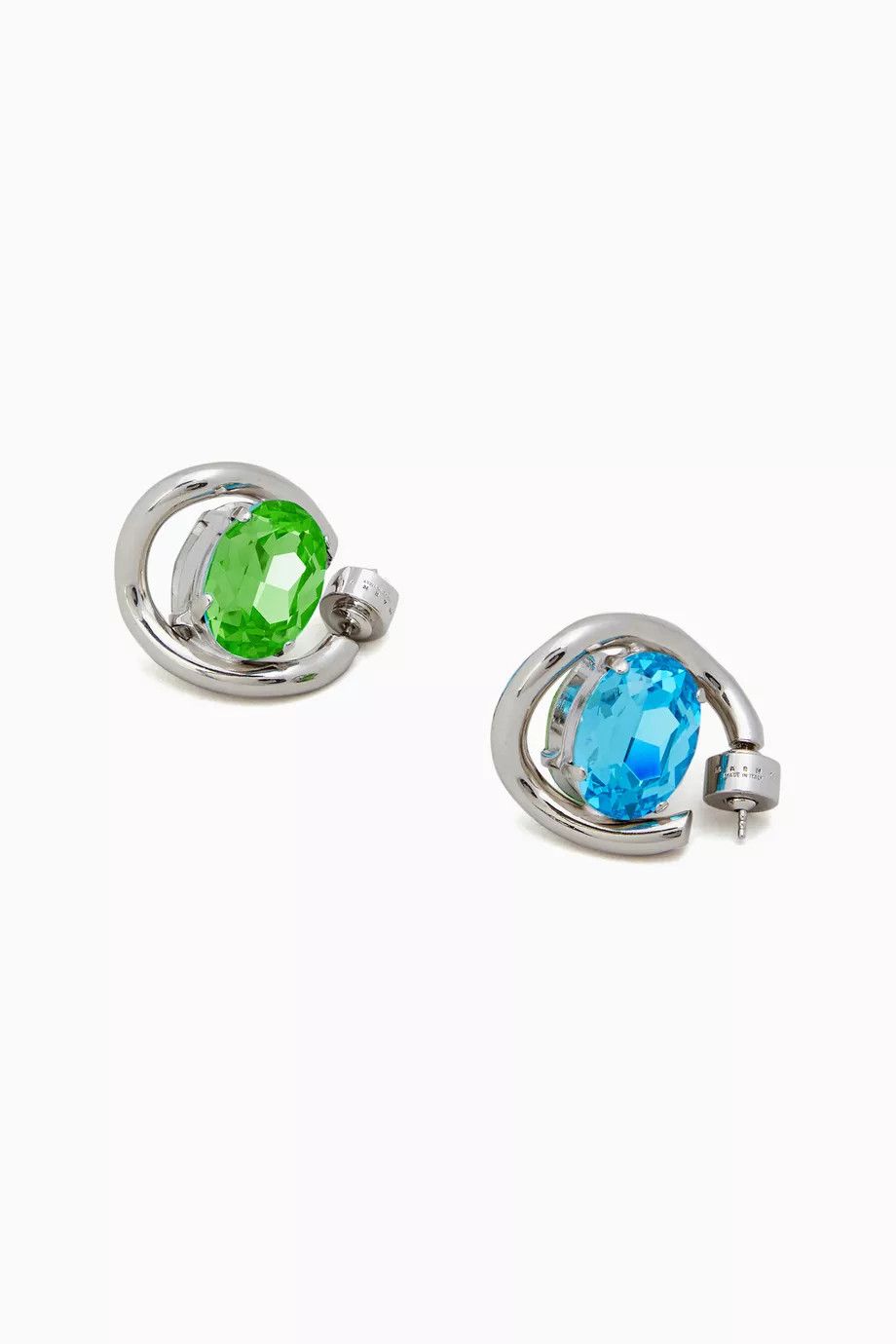 Marni o1f1d3z0725 Size: OS / Rhinestone Twisted Hoop Earrings Size ONE SIZE - 4 Thumbnail