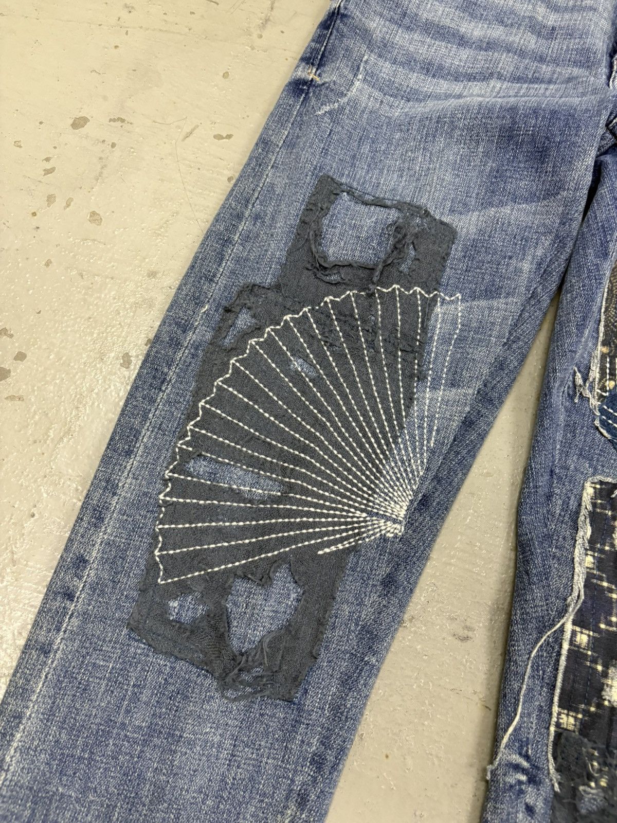 Kapital Kapital Kountry Inspired sashiko patchwork distressed Jeans Size US 28 / EU 44 - 5 Thumbnail