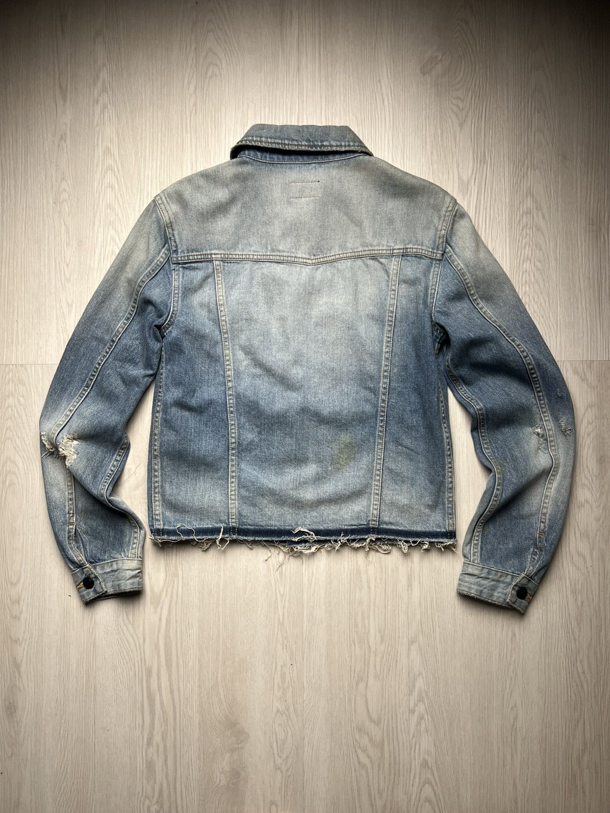 Saint Laurent Paris Saint Laurent Hedi Slimane Era Raw Hem Denim Jacket Size US XS / EU 42 / 0 - 2 Thumbnail