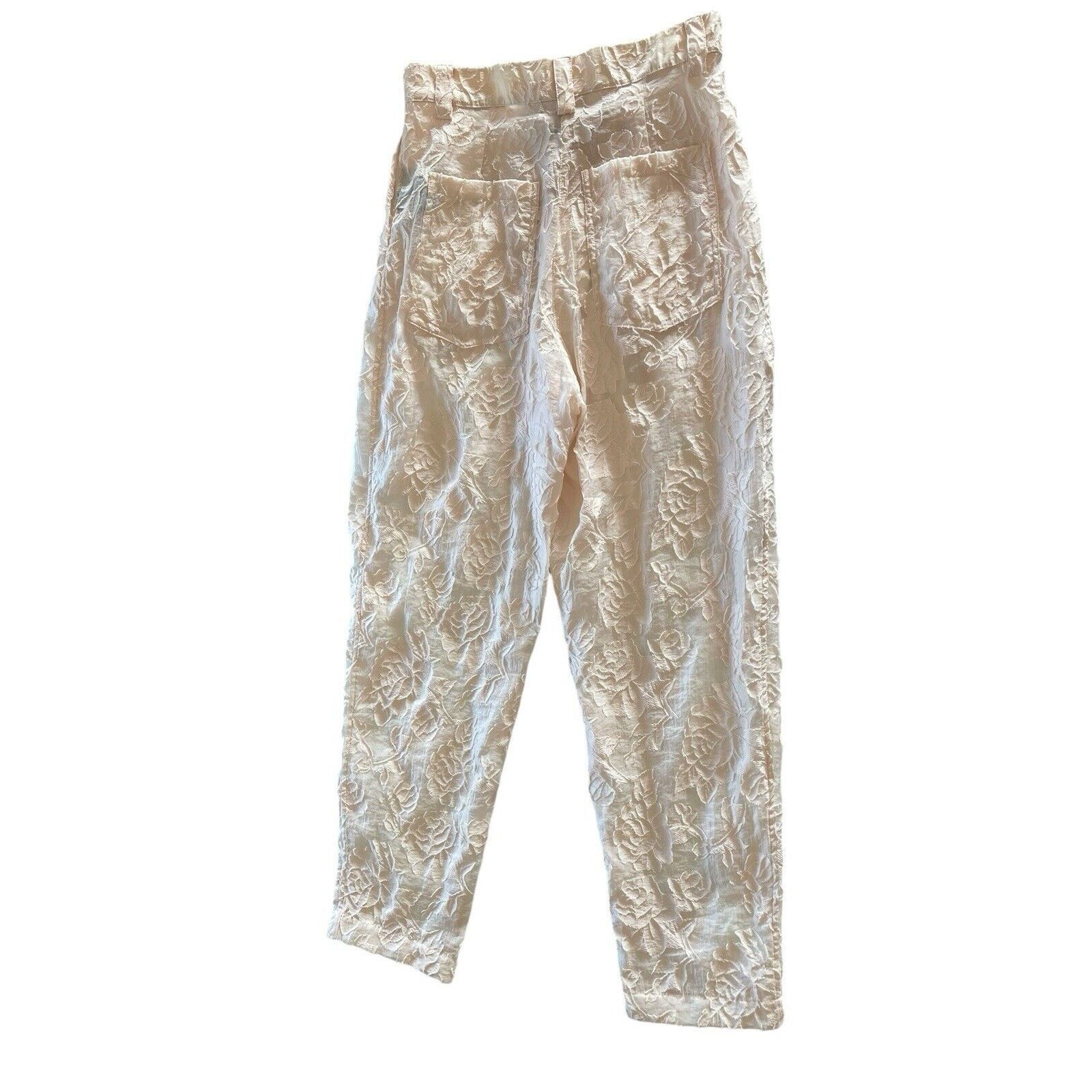 Anthropologie Stella Nova Anthropologie Jill Jacquard Pants Floral Size 2 Size 26" / US 2 / IT 38 - 7 Thumbnail