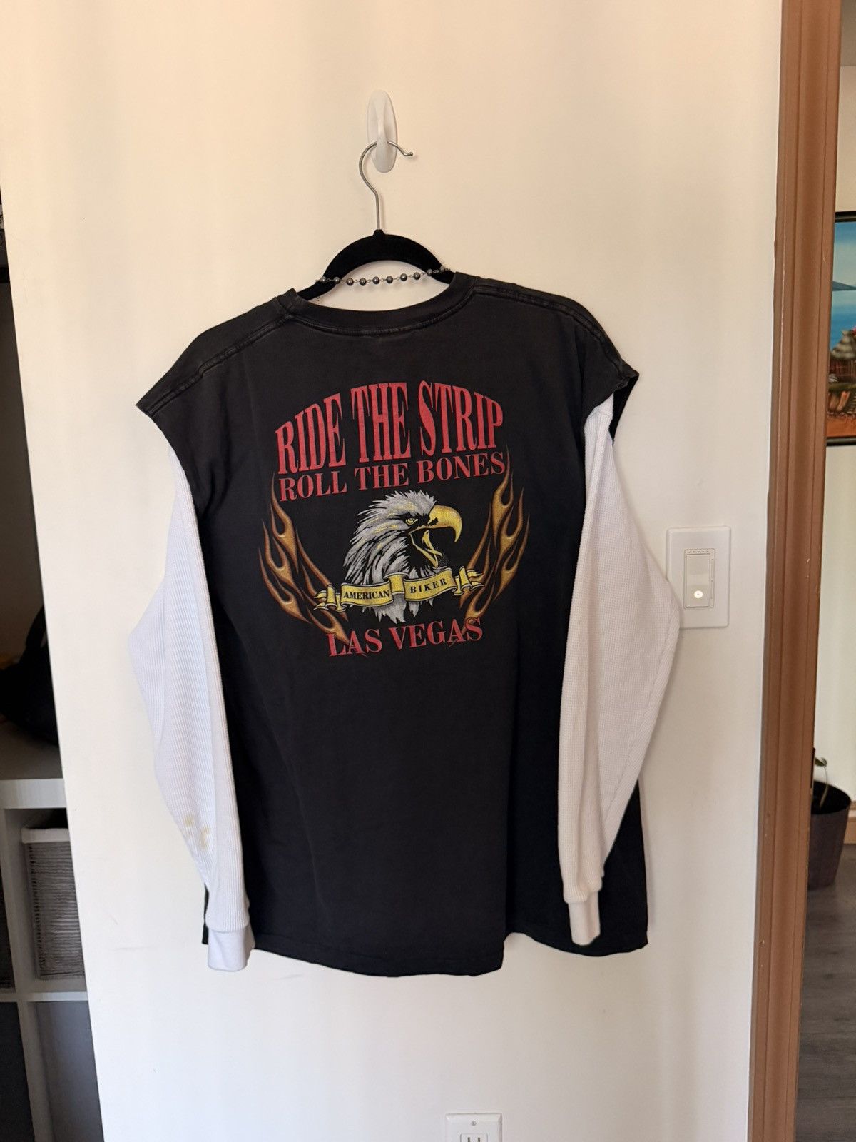 Harley Davidson Vintage Harley Davidson Las Vegas Cut Off Tee / Tank Top Size US XXL / EU 58 / 5 - 1 Thumbnail