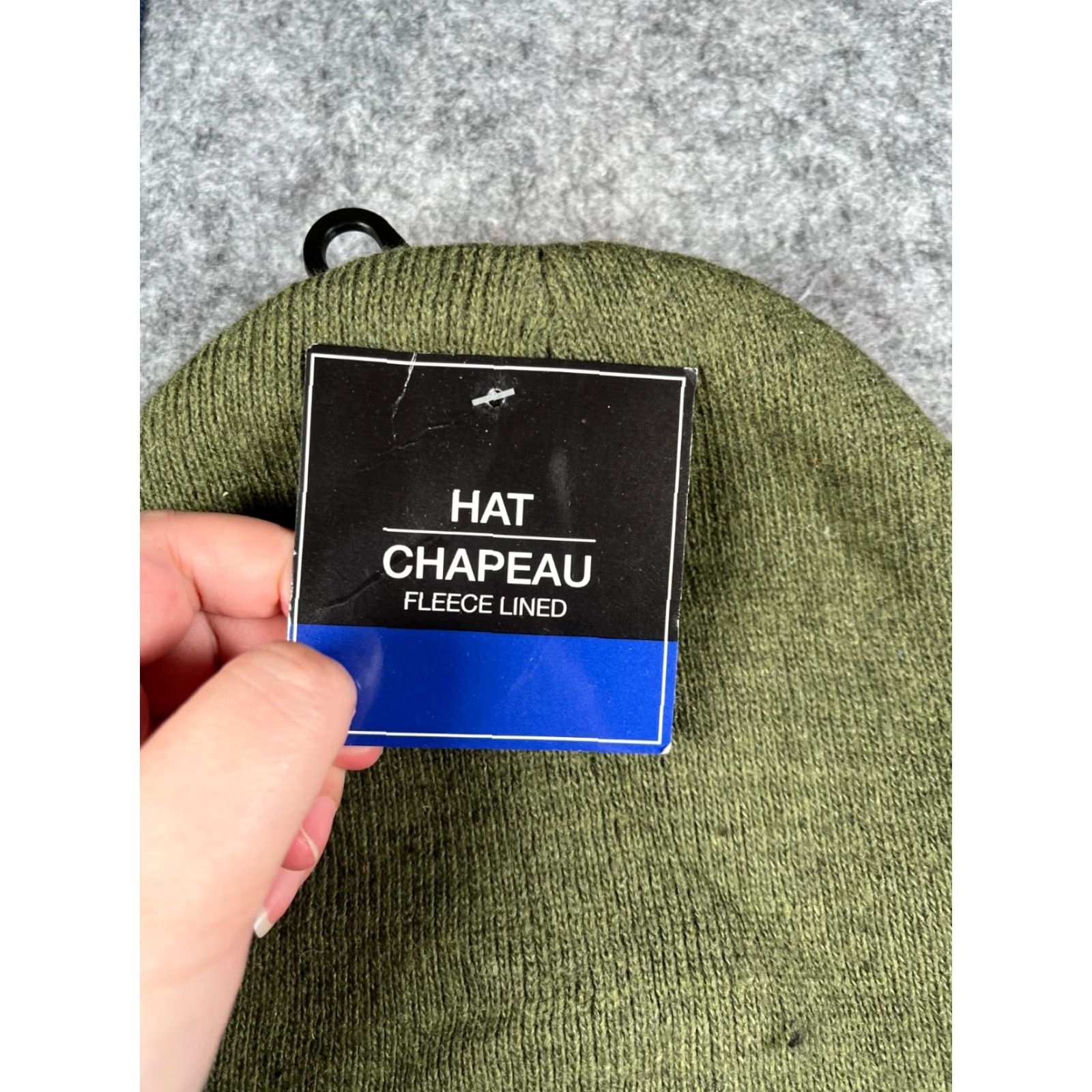 Vintage Hat Chapeau Beanie Toque Adult One Size Green Polyester Blend Fleece Lined NEW Size ONE SIZE - 4 Thumbnail