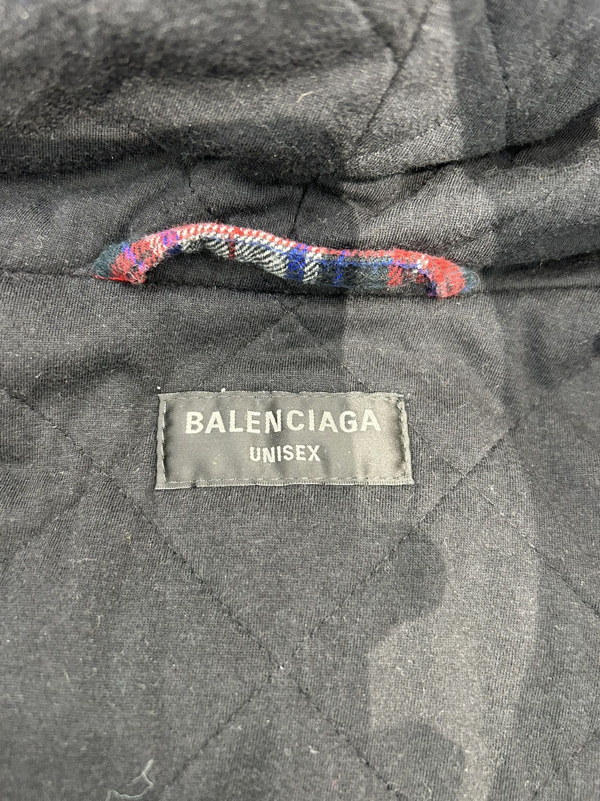 Balenciaga BALENCIAGA BLEACHED PLAID HOODED FLANNEL - RED Size US S / EU 44-46 / 1 - 3 Thumbnail
