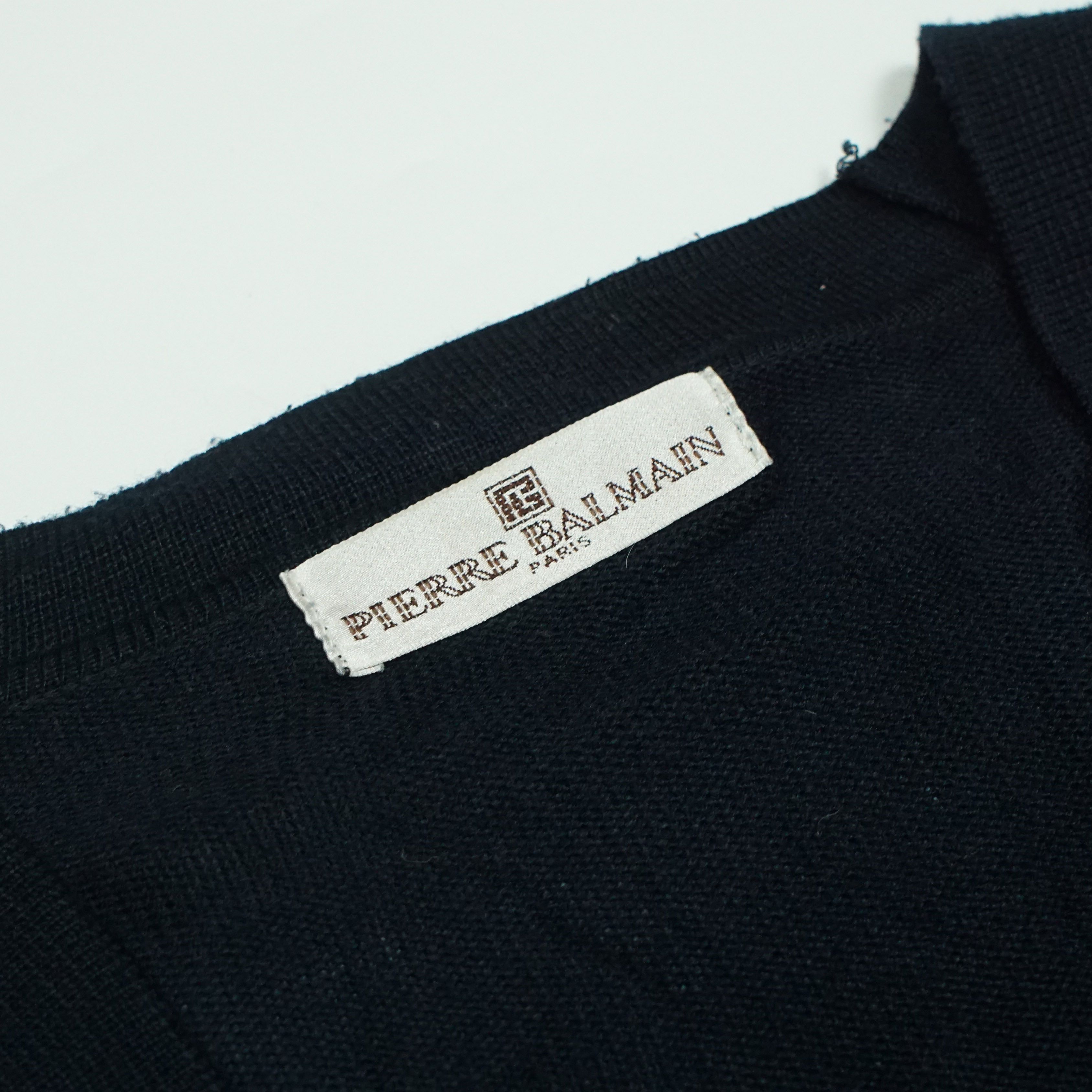 Pierre Balmain *NoTariff 90s Pierre Balmain Velvet Knit Cardigan Size US M / EU 48-50 / 2 - 6 Thumbnail