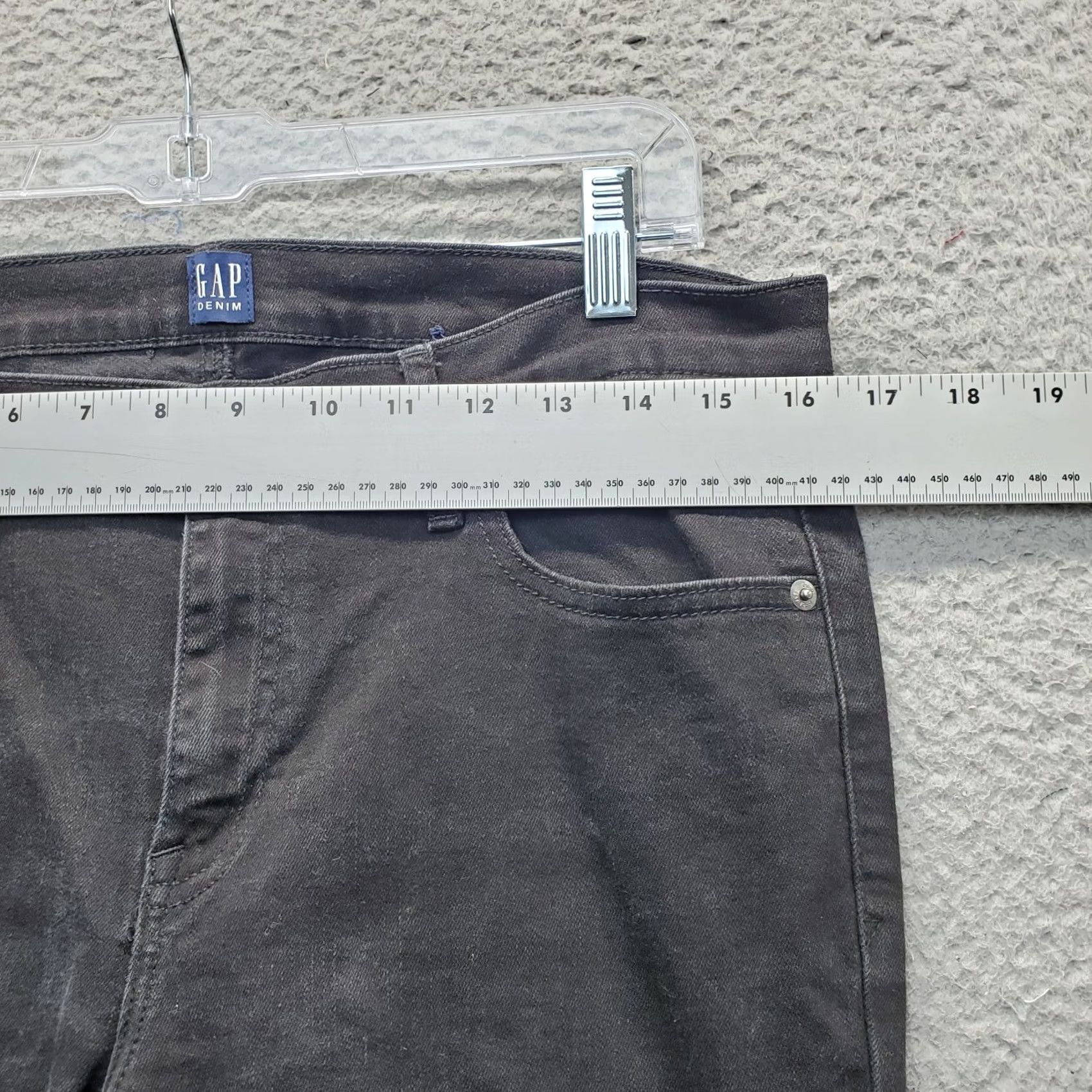 Gap Gap Jeans 14P Black Denim 5-Pocket Skinny Regular Womens Petite Jeans Size 36" / US 14 / IT 50 - 6 Thumbnail