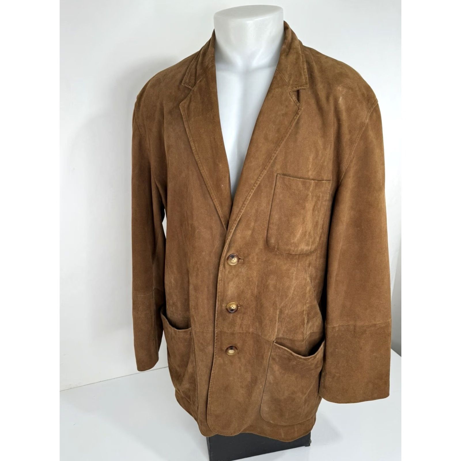 The Territory Ahead THE TERRITORY AHEAD Blazer Leather Mens L Brown Suede Field Ranch Jacket Size 42R - 3 Thumbnail
