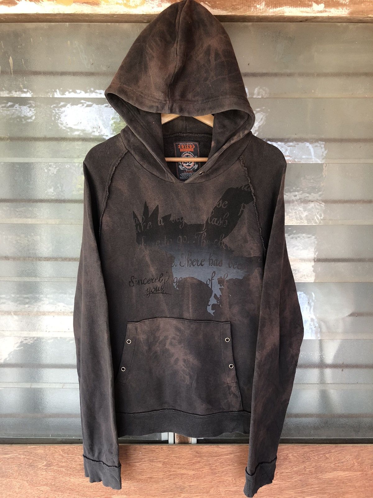 Japanese Brand Vintage 291295 Homme Punk Design Hoodie Size US L / EU 52-54 / 3 - 2 Thumbnail