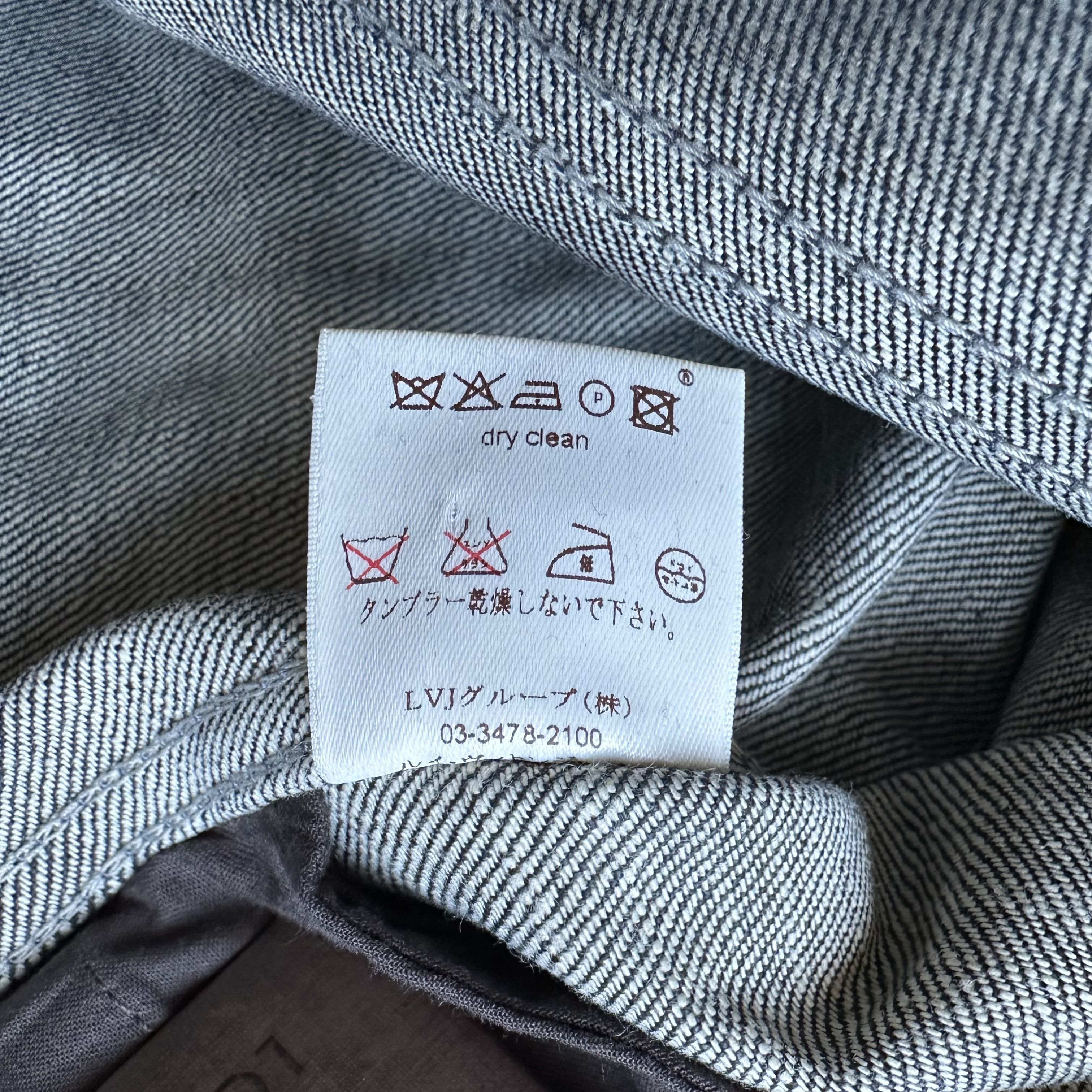 Louis Vuitton LOUIS VUITTON Dk Grey RAW COTTON DENIM Slim JEANS Sz 40 FR Size US 31 - 10 Thumbnail