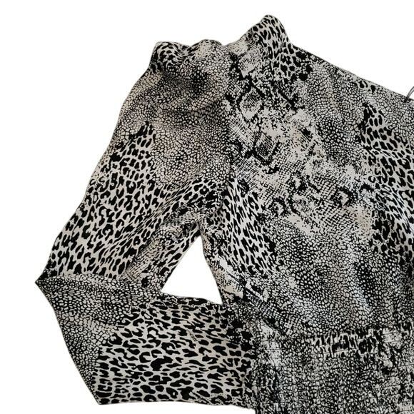 Other Retro AFRM Stryker 1 Shoulder Crop Top Animal Black Women's Size L / US 10 / IT 46 - 10 Thumbnail