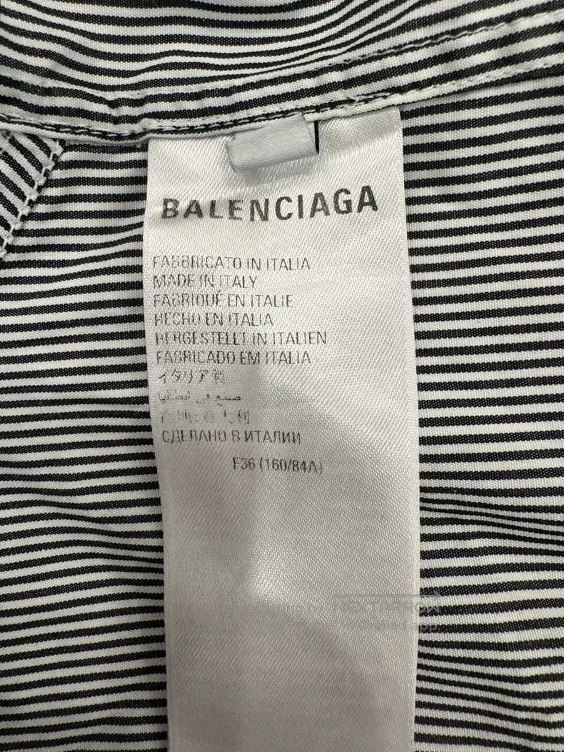 Balenciaga Balenciaga Grey Stripe Letter Logo Women's Shirt Size XS / US 0-2 / IT 36-38 - 7 Thumbnail
