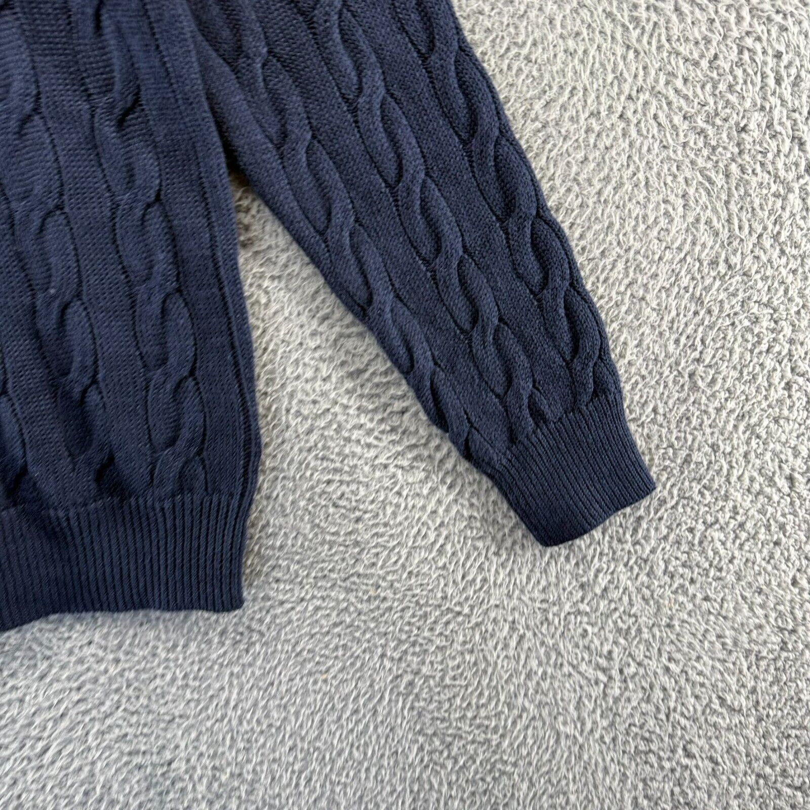 J.Crew J Crew Sweater Mens Large Blue Chunky Cable Knit Linen NEW Size US L / EU 52-54 / 3 - 2 Thumbnail