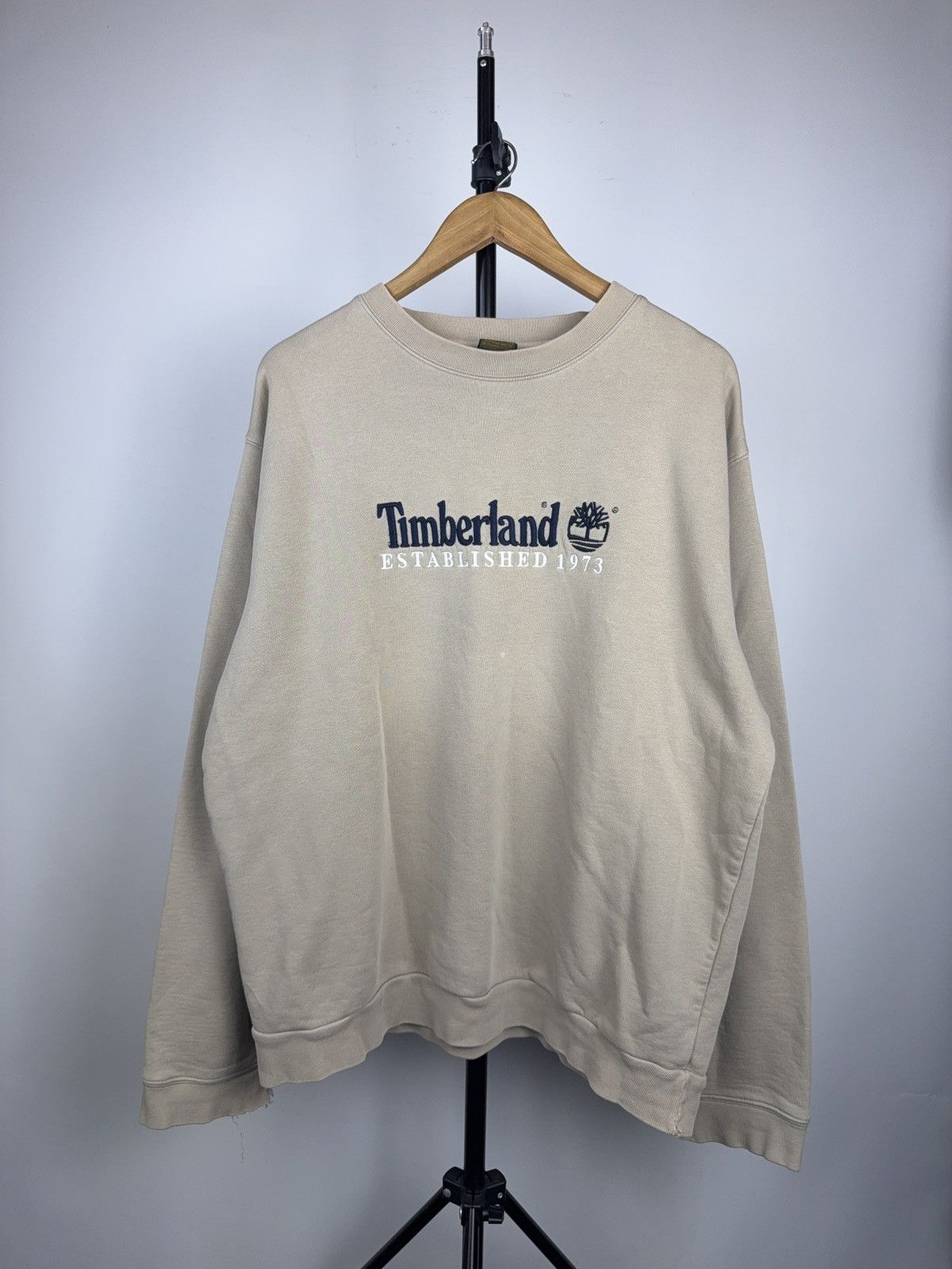 Timberland 00s Timberland Distressed Vintage Logo Crewneck Sweatshirt Size US XL / EU 56 / 4 - 1 Thumbnail