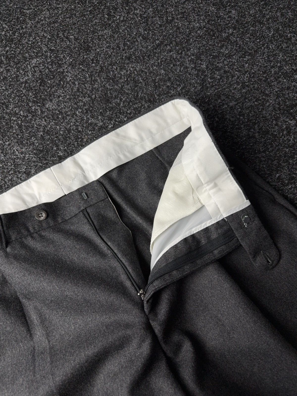 Designer Retro Japanese Minimalist Wool Trousers Issey Miyake Style Size US 35 - 4 Thumbnail