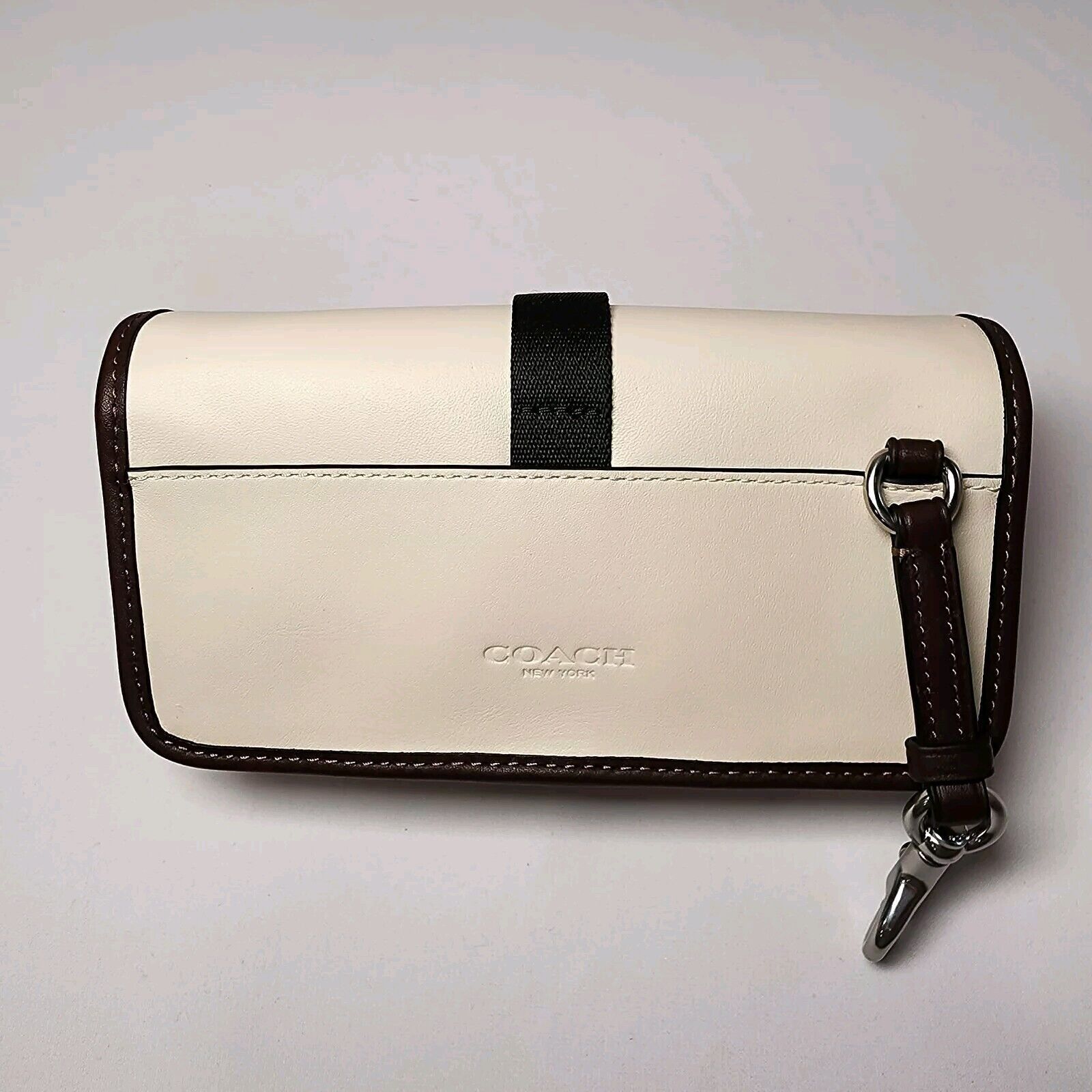 Coach NWT Coach CU238 Leather Racer Pouch In Chalk Maple Size ONE SIZE - 3 Thumbnail