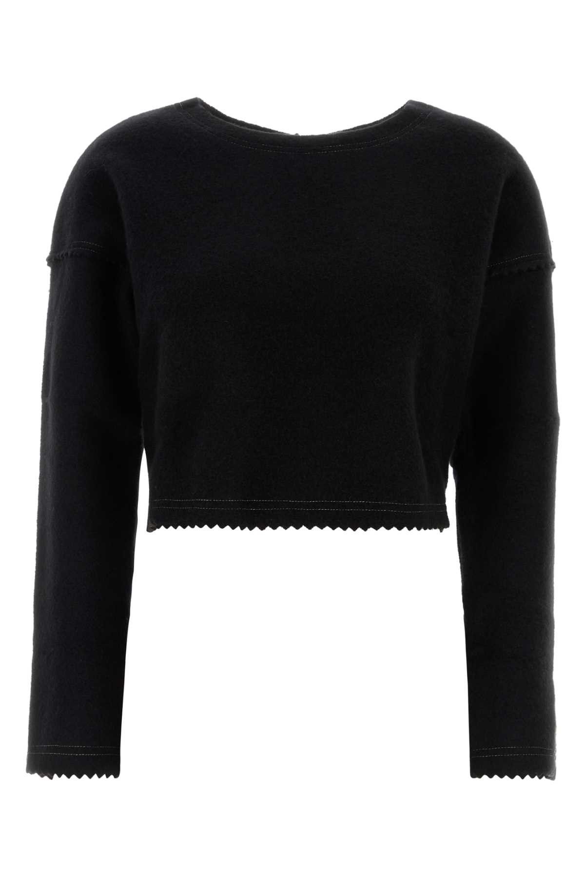 Max Mara Black Wool Blend Crespo Sweater Size L / US 10 / IT 46 - 1 Thumbnail
