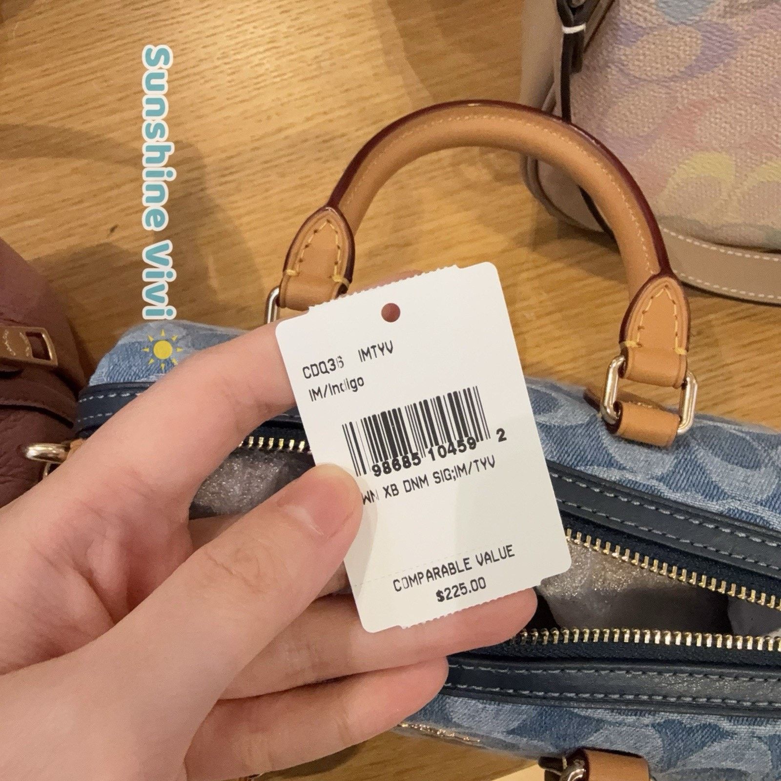 Coach NWT COACH Mini Rowan Crossbody Bag Signature Denim CDQ36 Size ONE SIZE - 4 Thumbnail