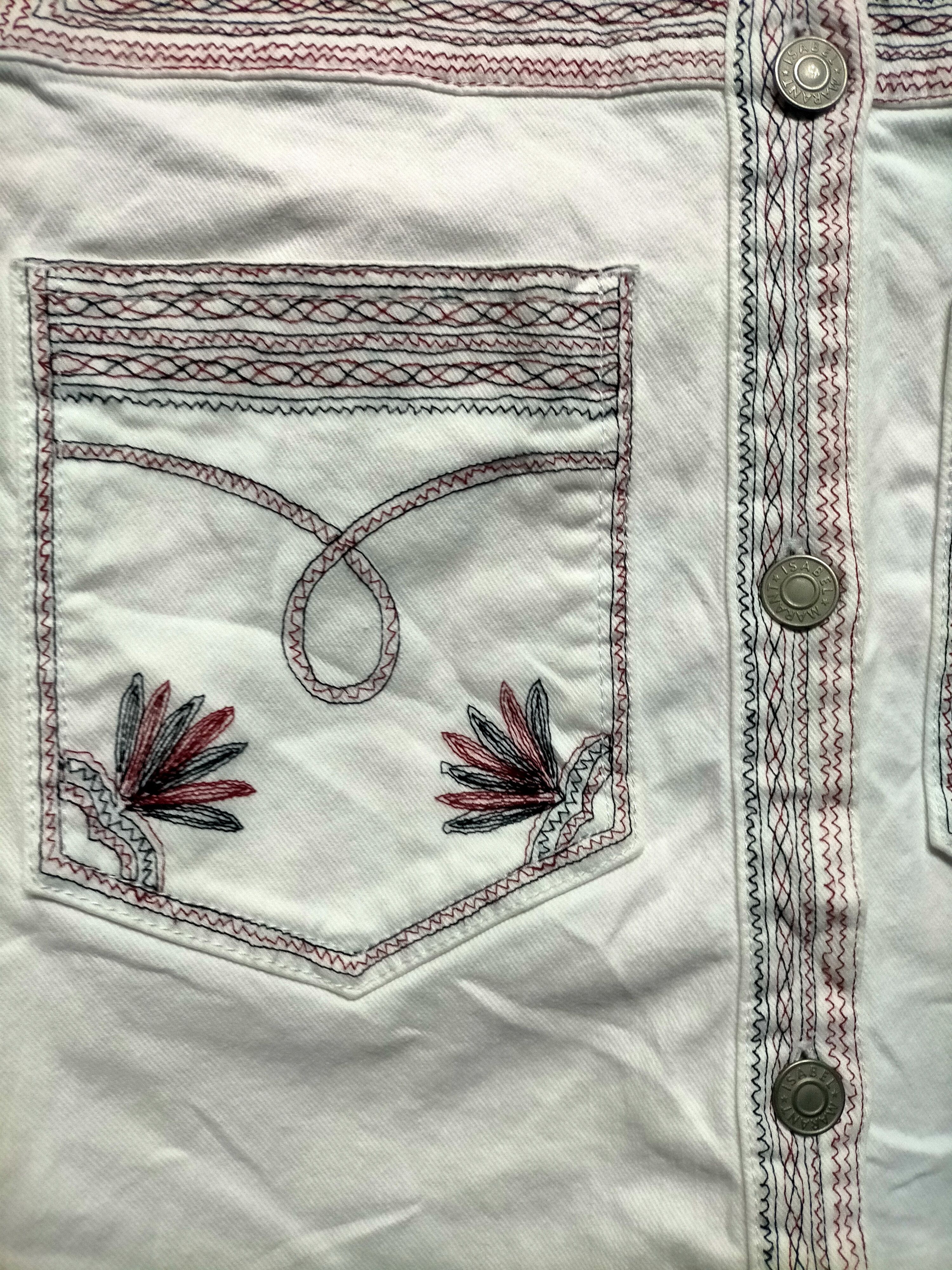 Isabel Marant ISABEL MARANT ETOILE WHITE DENIM JACKET Size US S / EU 44-46 / 1 - 11 Thumbnail