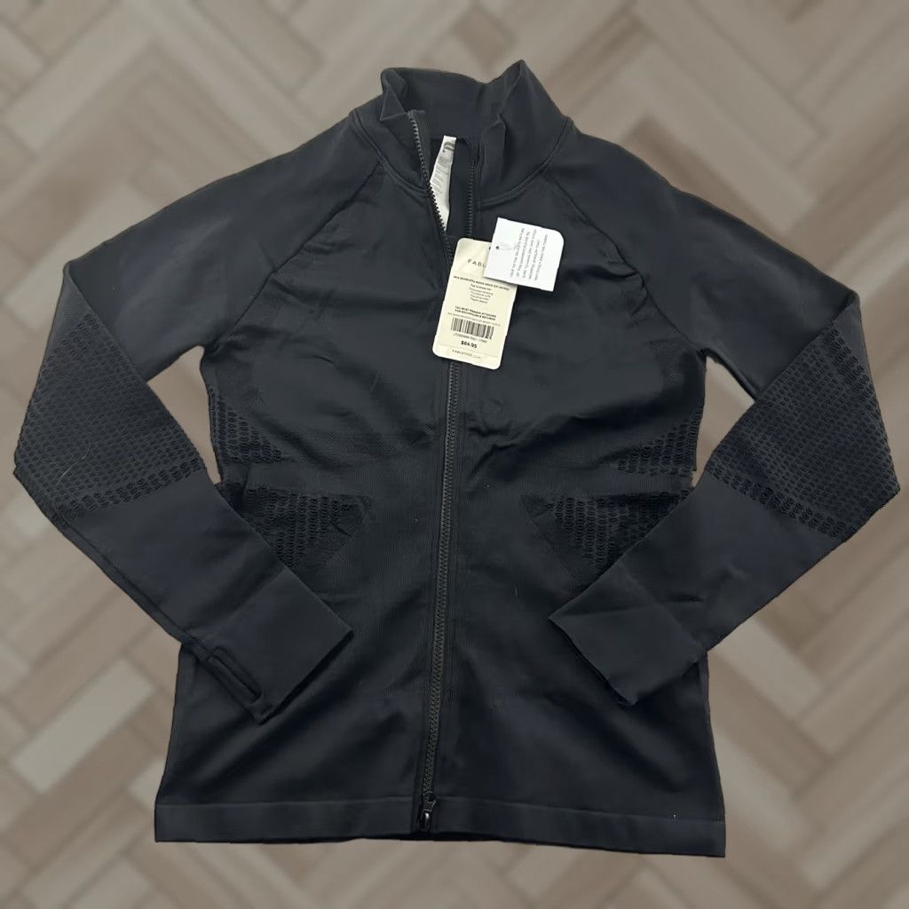 Fabletics Fabletics Jacket Women's XL Black Mia Zip Mock Neck Seamless Easy Basic Jacket Size XL / US 12-14 / IT 48-50 - 1 Thumbnail