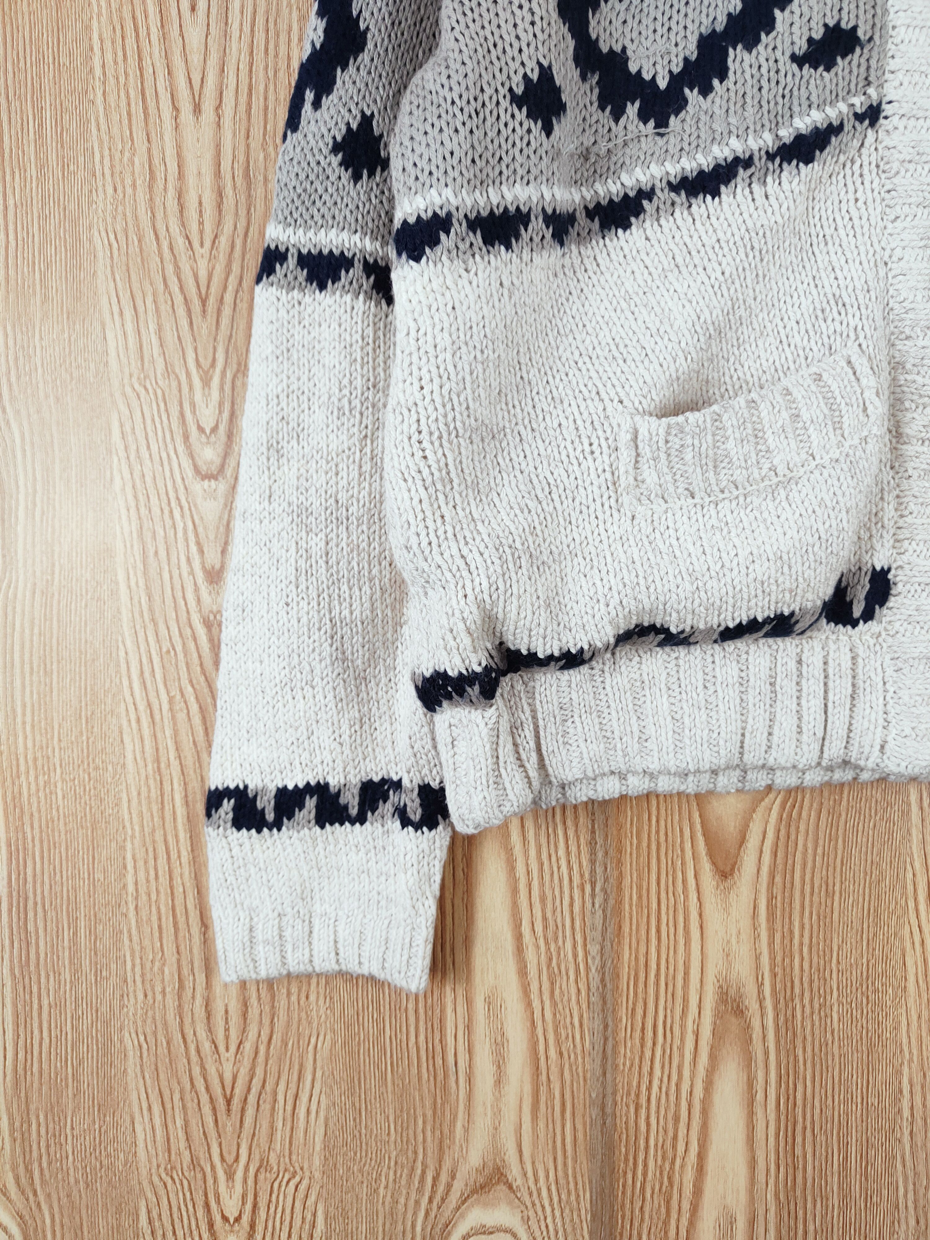 Japanese Brand Strange Heaven Cream Knitwear Cardigan #W425 Size US L / EU 52-54 / 3 - 4 Thumbnail