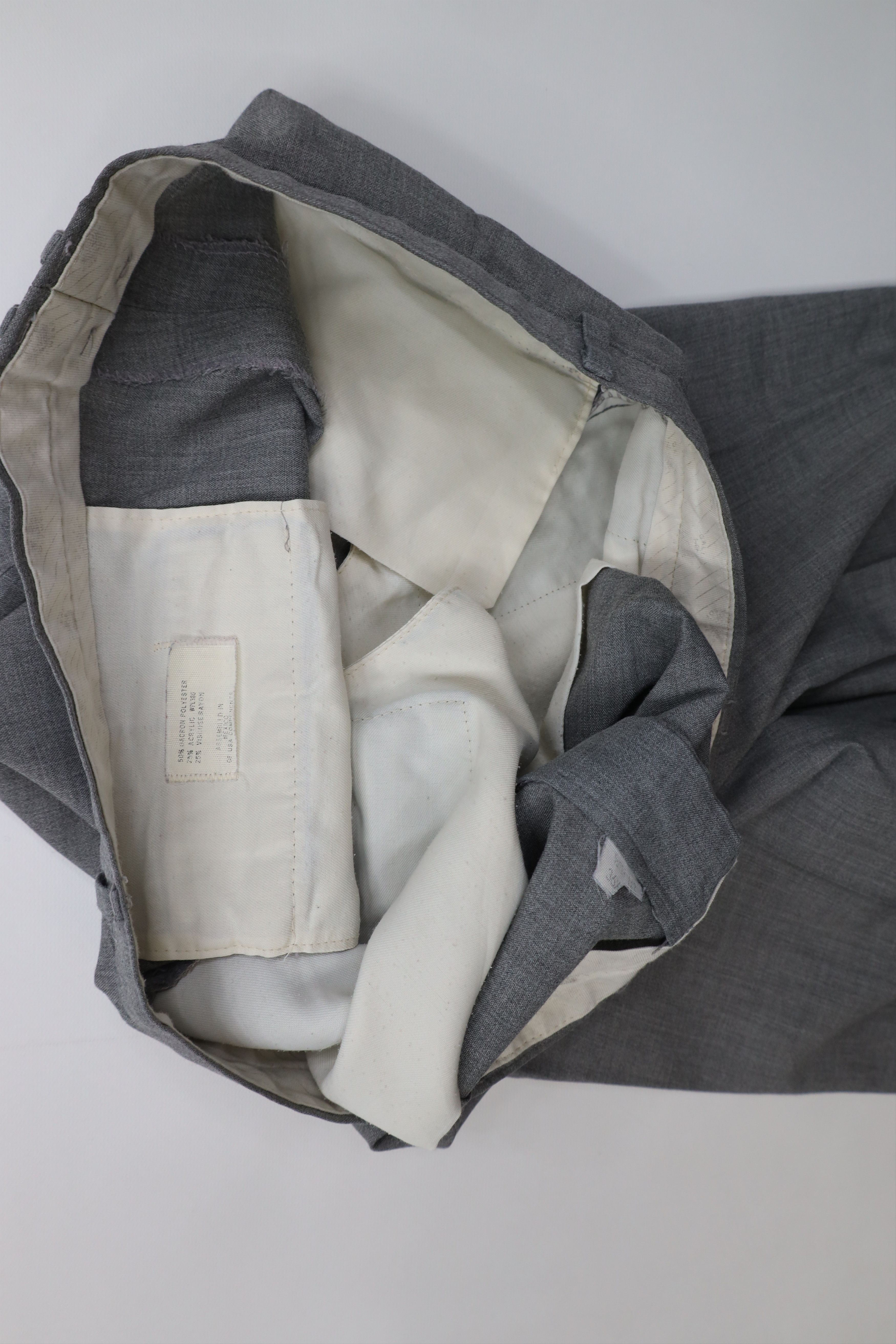 Vintage Vintage 70s Streetwear Blend Chambray Chino Pants Gray Size US 34 / EU 50 - 9 Thumbnail