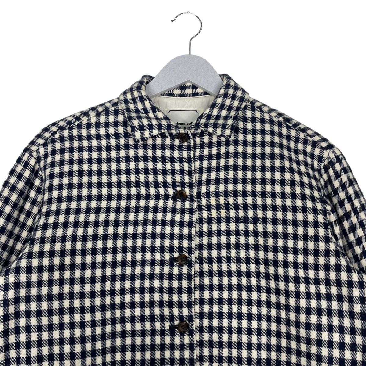 Issey Miyake × Japanese Brand × Mademoiselle Non Non 💥MADEMOISELLE NON NON CHECKED BUTTON JACKET Size US M / EU 48-50 / 2 - 2 Thumbnail