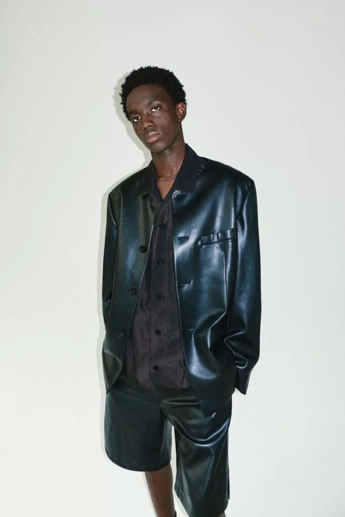 Other Untitled Collective New York - Rare Faux Leather Jacket (L) Size US L / EU 52-54 / 3 - 13 Thumbnail