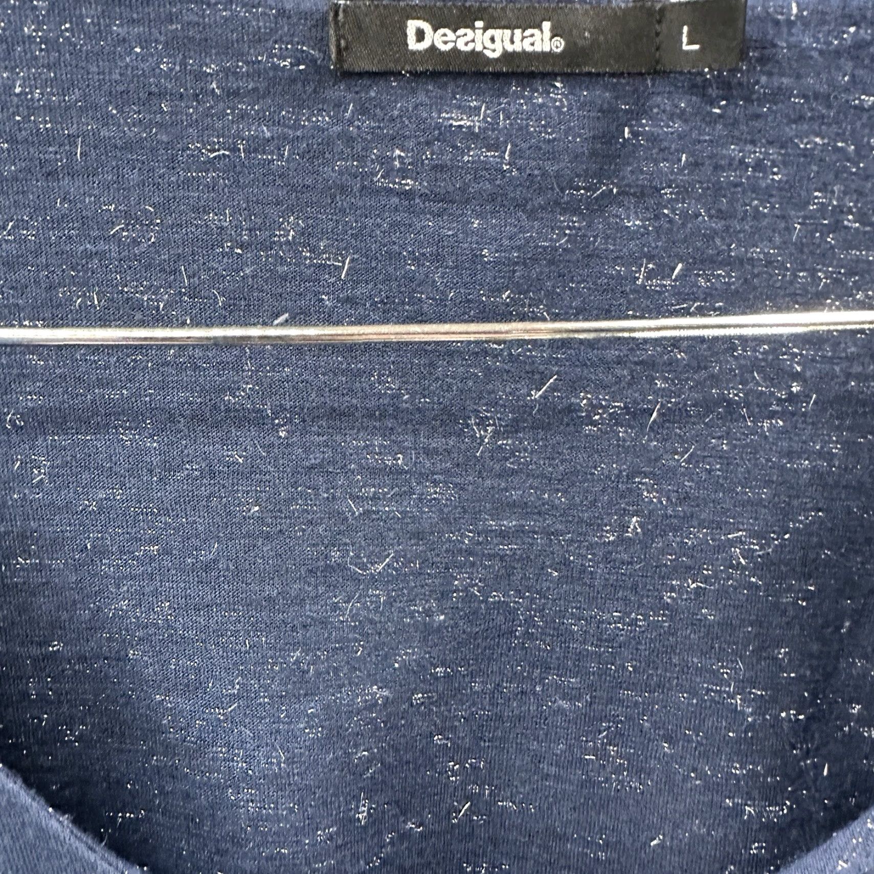 Desigual VINTAGE Desigual Tunic Top Women L Blue Floral Knit Long Sleeve Round Neck Pullover 90s Concert Preppy Artwear Womens Size L / US 10 / IT 46 - 6 Thumbnail