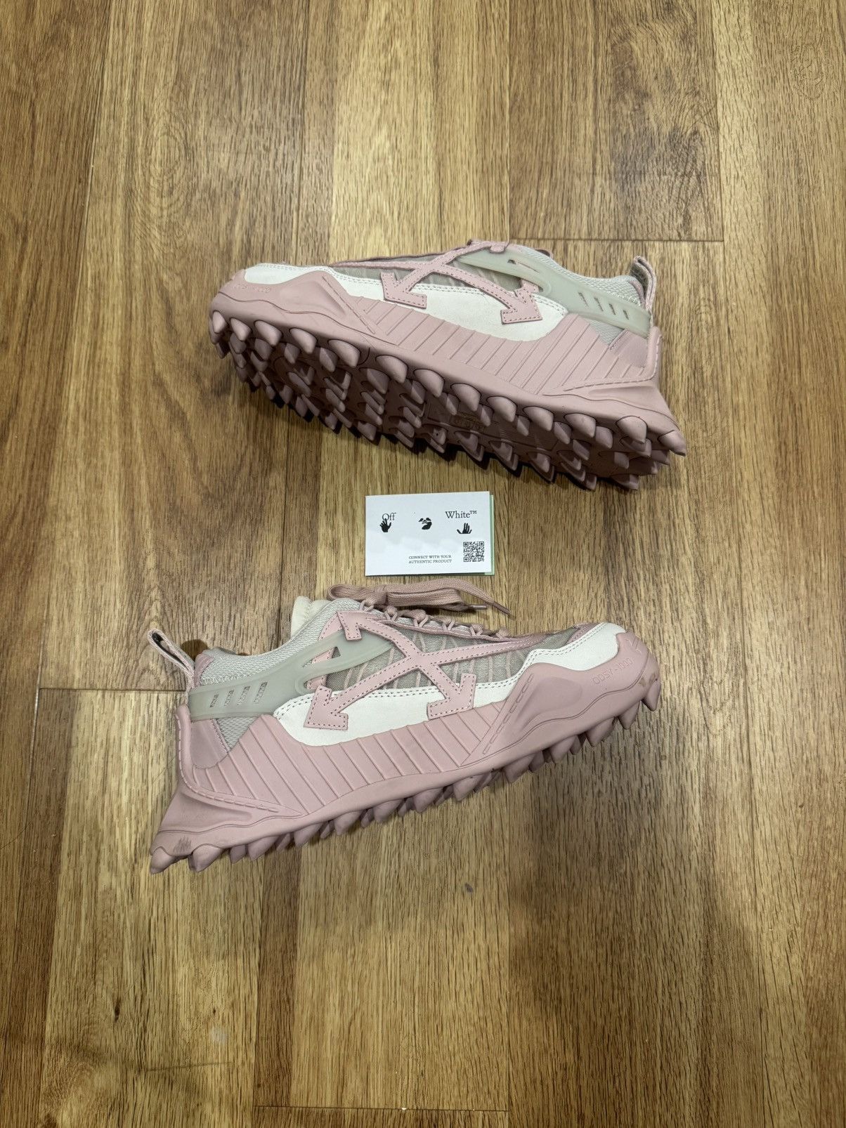 Off-White Off-White Odsy-1000 Beige Pink Size US 10 / IT 40 - 2 Thumbnail