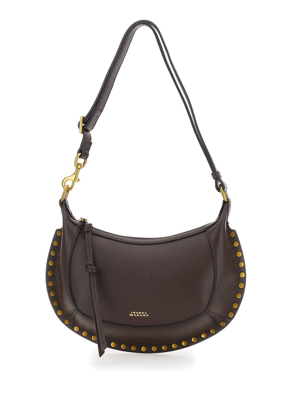Isabel Marant 'Oskan Moon' Brown Crossbody bag with Half-Moon Silhouette and Logo lettering on the Front in Leather for Women Size ONE SIZE - 1 Thumbnail