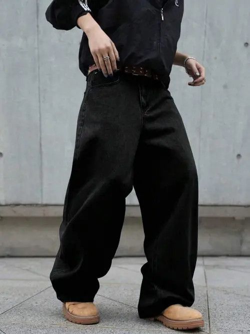 Japanese Brand × Vintage Skate Baggy Denim Jeans Wide leg Size US 34 / EU 50 - 2 Thumbnail