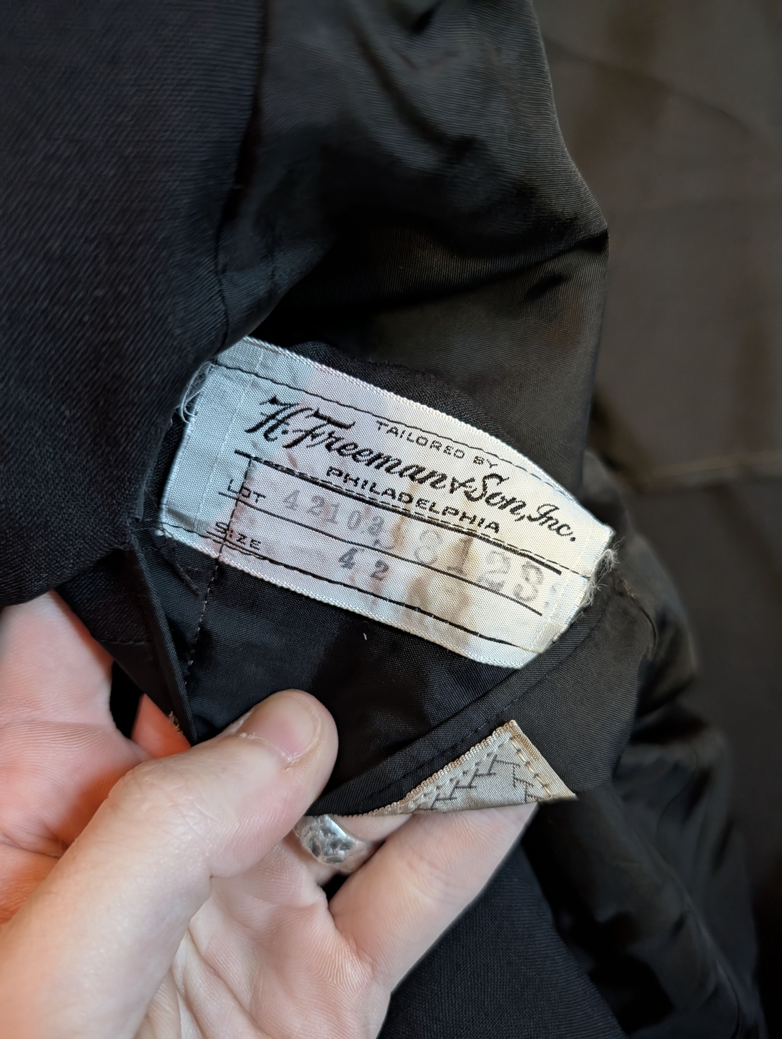 Freeman H FREEMAN & SON vtg black Naturalaire Waylite 45-55 jacket Size 42R - 13 Thumbnail