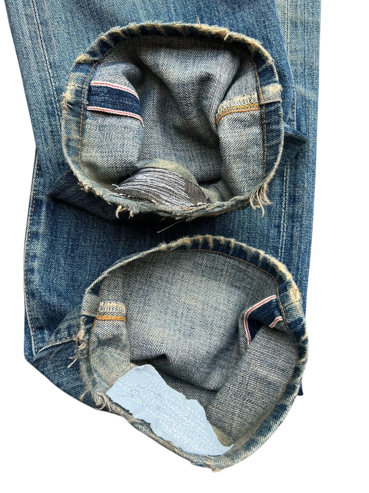 Edwin Vintage Edwin 505s Selvedge Distressed Denim Jeans 31x30.5 Size US 31 - 6 Thumbnail