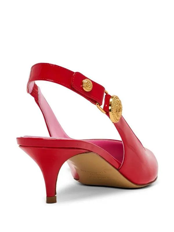 Balmain o1s1wg111225 Eva Patent Leather Slingback Pumps in Red Size US 6 / IT 36 - 3 Thumbnail