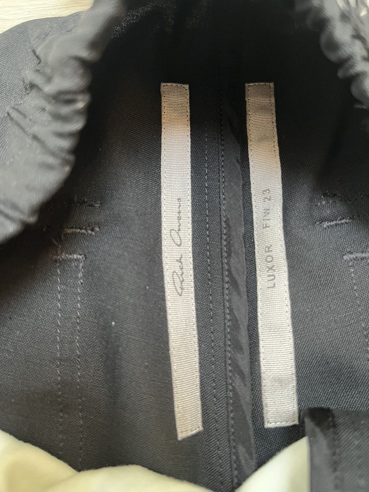 Rick Owens Rick Owens FW23 Luxor Drawstring Wool Pants – New with Tags Size US 31 - 6 Thumbnail