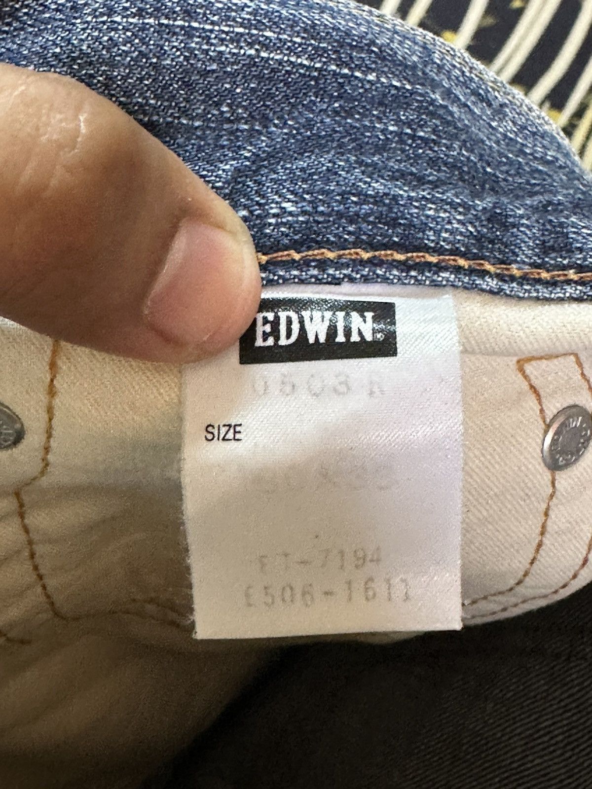 Edwin Vintage Edwin 503 R Faded Grunge Distressed Denim Size US 31 - 7 Thumbnail