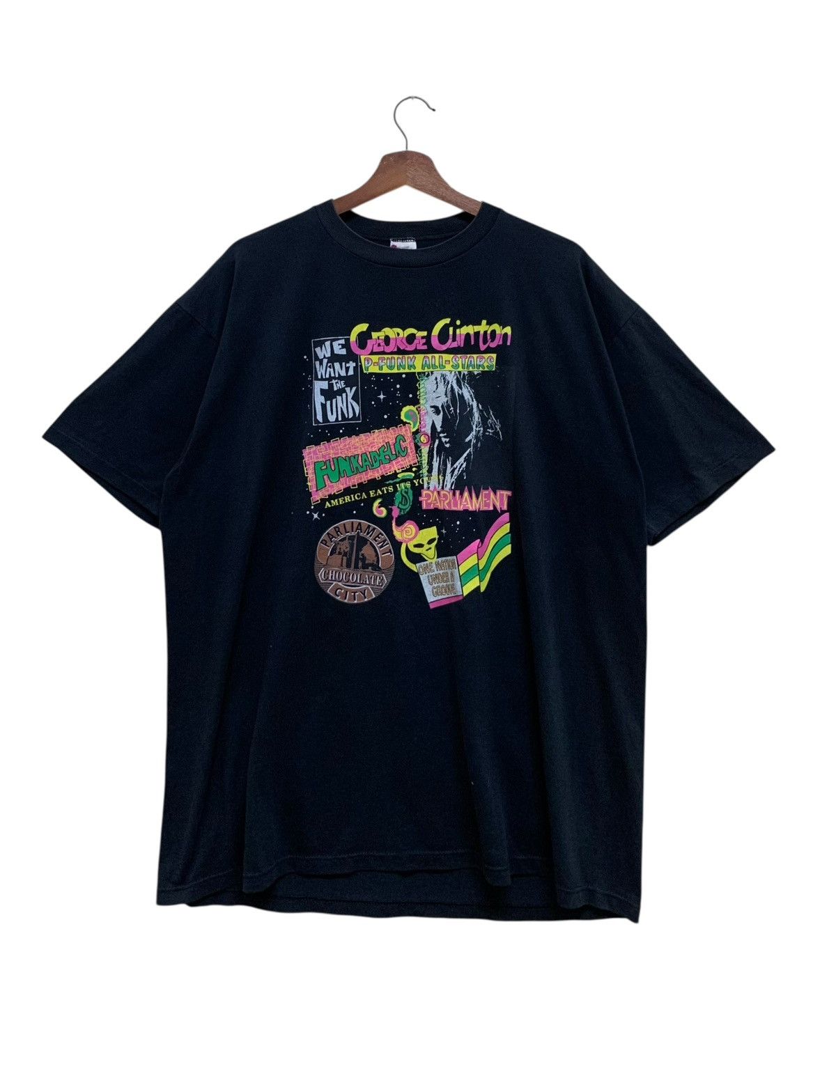 Band Tees × Vintage Vintage Funk Band Parliament Funkadelic T-shirt 1990s Size US XL / EU 56 / 4 - 1 Thumbnail